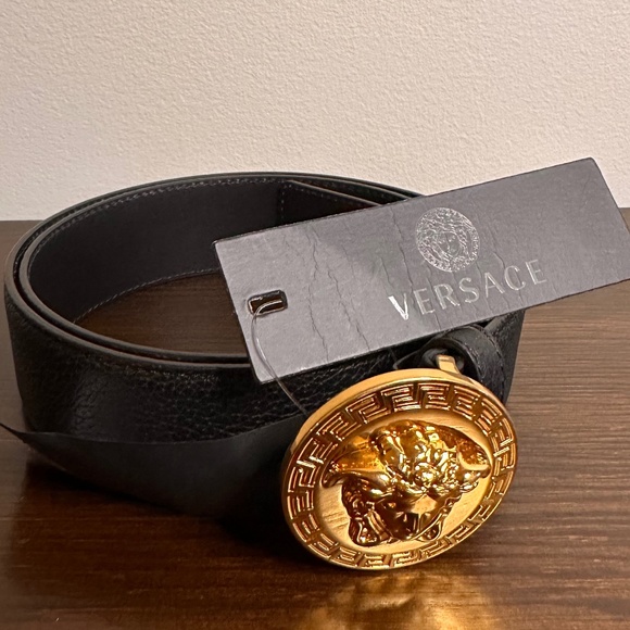 Versace - Medusa Biggie Leather Belt - Picture 4 of 8